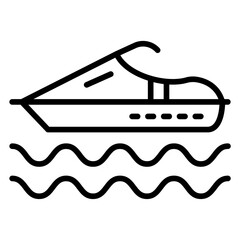 Sticker - Jet Skiing Icon Style