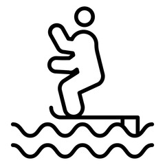 Sticker - Sit Down Hydrofoiling Icon Style