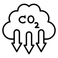 Sticker - Greenhouse Gases Icon Style