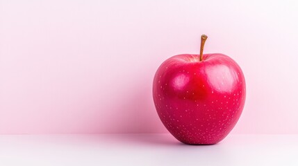 Fresh red on pink white background