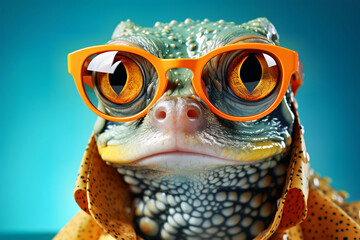 creative animal concept animal with glasses