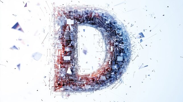 A large, bold letter 