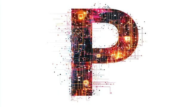 A large, bold letter 