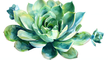 Canvas Print - Succulent Leaf watercolor style