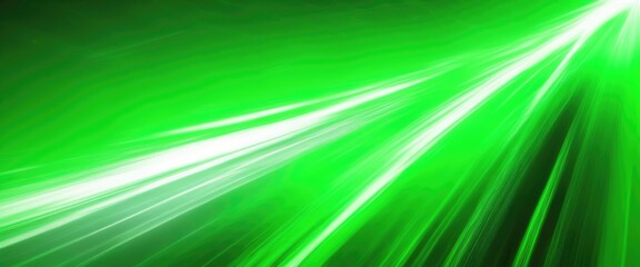 Wall Mural - Abstract background vibrant Green with light streaks conveying speed and motion