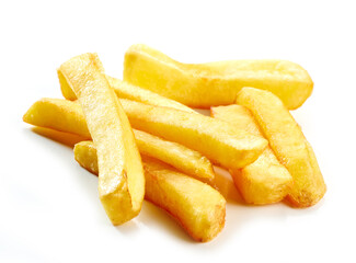 Sticker - fried potatoes on white background