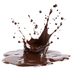 Wall Mural - Chocolate splash isolated on transparent or white background