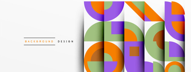 Aufkleber - Modern geometrical abstract background - circles. Business or technology presentation design