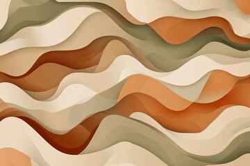 Wall Mural - A pattern of waves with brown and tan colors