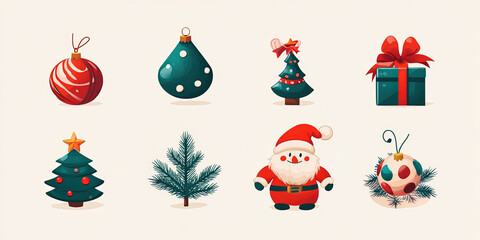 Wall Mural - christmas icons