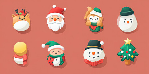 Wall Mural - christmas icons