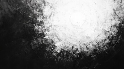 Wall Mural - Abstract Black and White Circle.