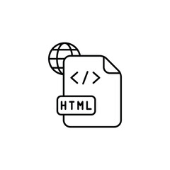 Html icon design with white background stock illustration