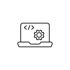 Software Development icon design with white background stock illustration
