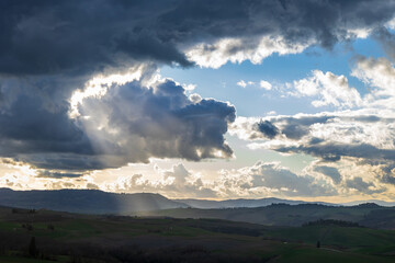 Wall Mural - Afternoon colors in Tuscany