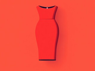 Poster - Sleek and sophisticated designer pencil skirt in a modern minimalist flat style  Featuring a clean geometric design with a focus on texture and material for a professional office ready look