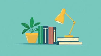 Poster - Flat design of language learning materials including vocabulary flashcards educational icons and studying concepts for online courses tutorials and academic programs
