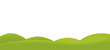 © zmiter - 3d realistic cartoon green hills isolated on transparent background. Summer wide landscape design element with green grass. Minimal nature green composition with green fileds. Vector illustration.
