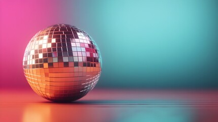 Poster - Radiant Disco Ball Illuminates the Nightclub Scene with Captivating Colors and Reflections