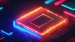 © Phichaphat - Neon Glow Chipset Circuit Board Technology Background