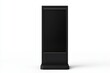 © Zaleman - This mock-up illustrates an empty black pylon display. The display stands in front of the viewer and is isolated. The mock-up also shows a clear outdoor billboard banner.