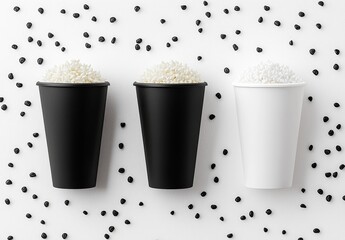 Aufkleber - An isolated black and white mockup of an ice cream cone pack