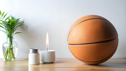 simple flat vector illustration as aromatherapy diffuser and basketball concept as an aromatherapy d