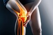 © ttonaorh - knee pain, focusing on joint inflammation with a highlighted area around the knee joint