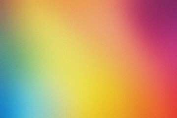 Poster - Rainbow colored gradient gradient background with grain noise texture