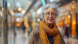 © Milla - Attractive smiling woman 60s with grey hair portrait. People lifestyle concept