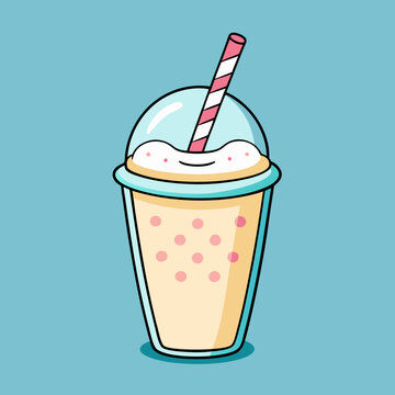 Milkshake cup stock illustration