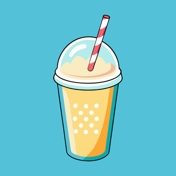 Milkshake cup stock illustration