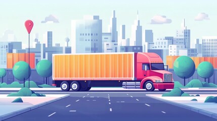 Poster - Comprehensive End to End Supply Chain Visibility Solution Featuring Logistics Transportation Freight Warehouse and Distribution Analytics in Flat Design