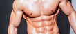 © Volodymyr - Muscled male torso with abs Six pack. Perfect abs, shoulders, and chest. Close up the Abs. Closeup torso. Ab. Muscular torso and ripped abs. Sexy male muscular body. Man with naked torso.