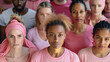© Creative Valley - Survivors Standing Shoulder to Shoulder in Pink Shirts, Messages of Hope