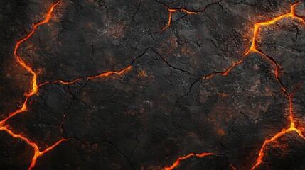 Wall Mural - Fiery volcanic rock texture