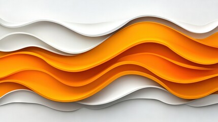   An abstract image with an orange and white color scheme, featuring wavy lines at the bottom