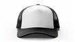 © sorin - Realistic monochrome trucker hat mockup in front view for showcasing design in a lifelike manner