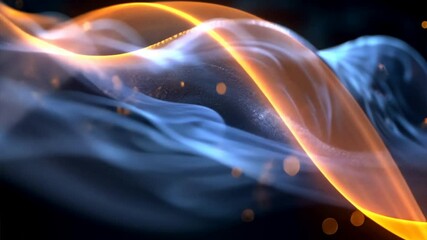 Wall Mural - abstract smoke and light: a mesmerizing abstract image featuring swirling smoke in shades of blue an