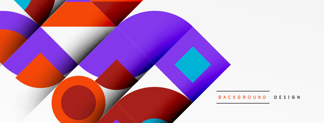 Aufkleber - Modern geometrical abstract background - circles. Business or technology presentation design