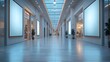 © Five Million Stock - Blank advertising mockup for advertisement at the shopping mall or A mockup poster stands within a shopping Centre mall