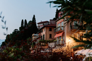 Villa in Italy, lake, city, old building