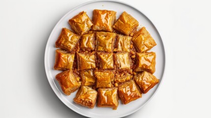 Canvas Print - A plate of pastries with a golden brown crust and a sweet glaze