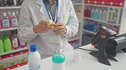 Sticker - Pharmacist explaining medication in a modern pharmacy