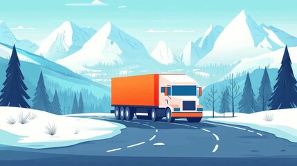 Poster - Tracking Environmental Conditions for Goods in Flat Design Technology data management analytics for logistics transportation monitoring sensors dashboard report analysis visualization inventory