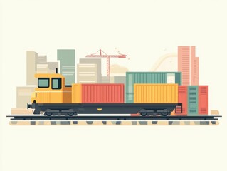 Fototapete - Streamlining Transportation Logistics for Cost Effective Delivery Solutions Optimizing Supply Chain Management through Data Driven Strategies and Innovative Technologies