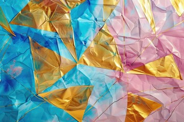 Poster - A detailed view of a vibrant paper with intricate design and patterns