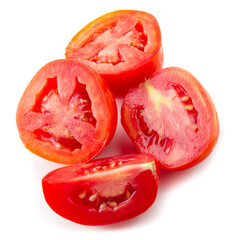 Wall Mural - Tomato slice isolated on a white background