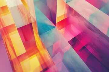 Poster - Colorful abstract design with geometric shapes and vibrant colors
