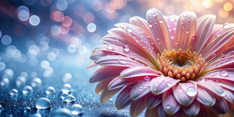 Raindrops glistening on delicate flower petals , wet, flower, raindrops, nature, petals, fresh, beauty, bloom, close-up, macro